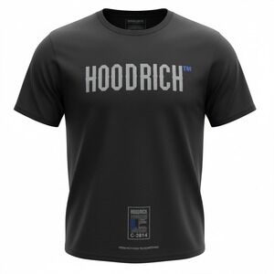 HOODRICH Mens Black Graphic T Shirt Short Sleeve Crew Neck Size XXL